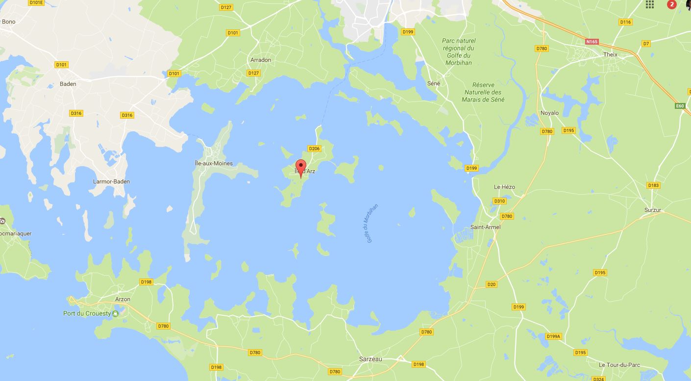 Ile d'Arz - Carte